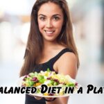 balanced diet in a plate